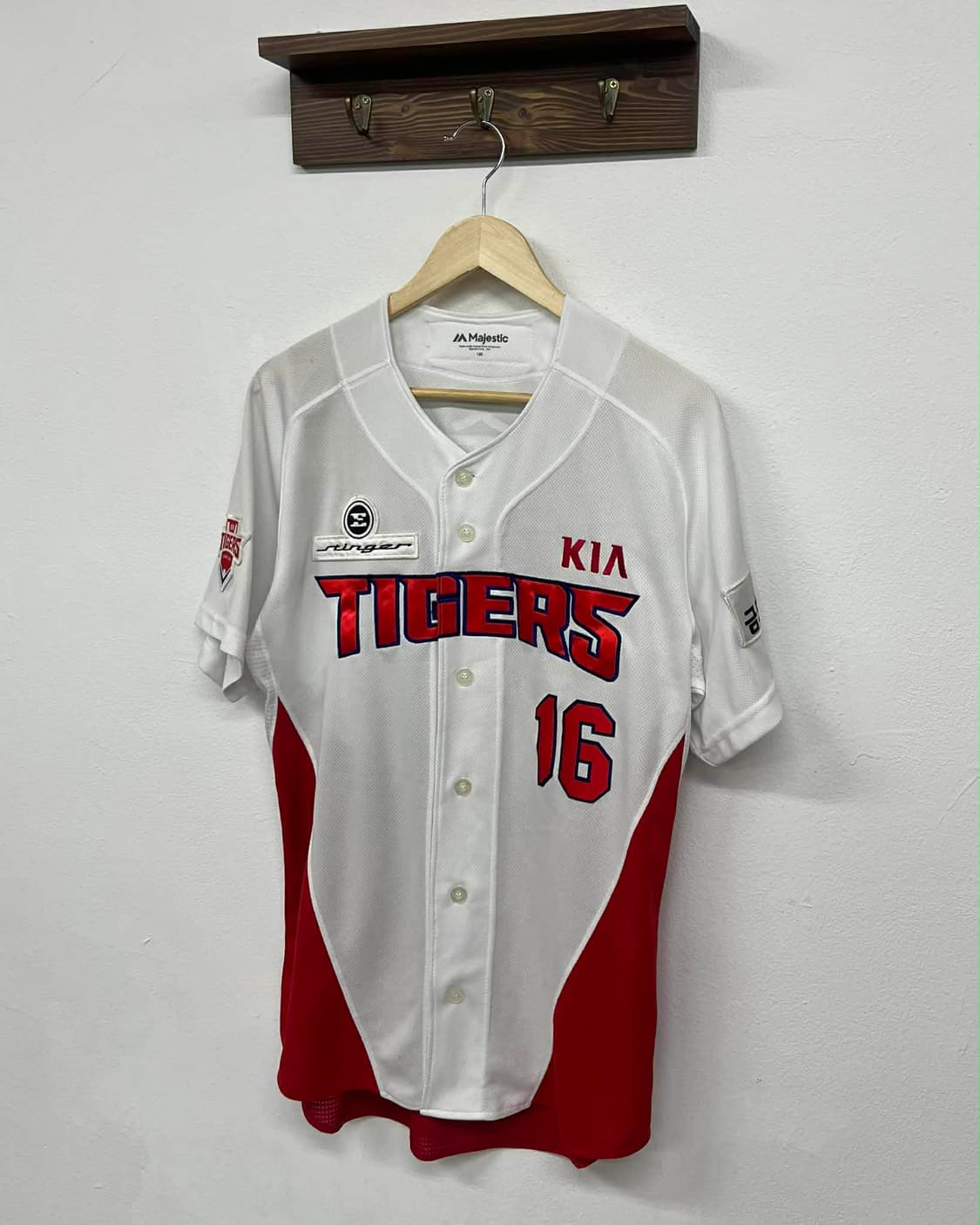 [100] 기아 타이거즈 마제스틱 홈 유니폼 김주찬 반팔 져지 상품이미지6