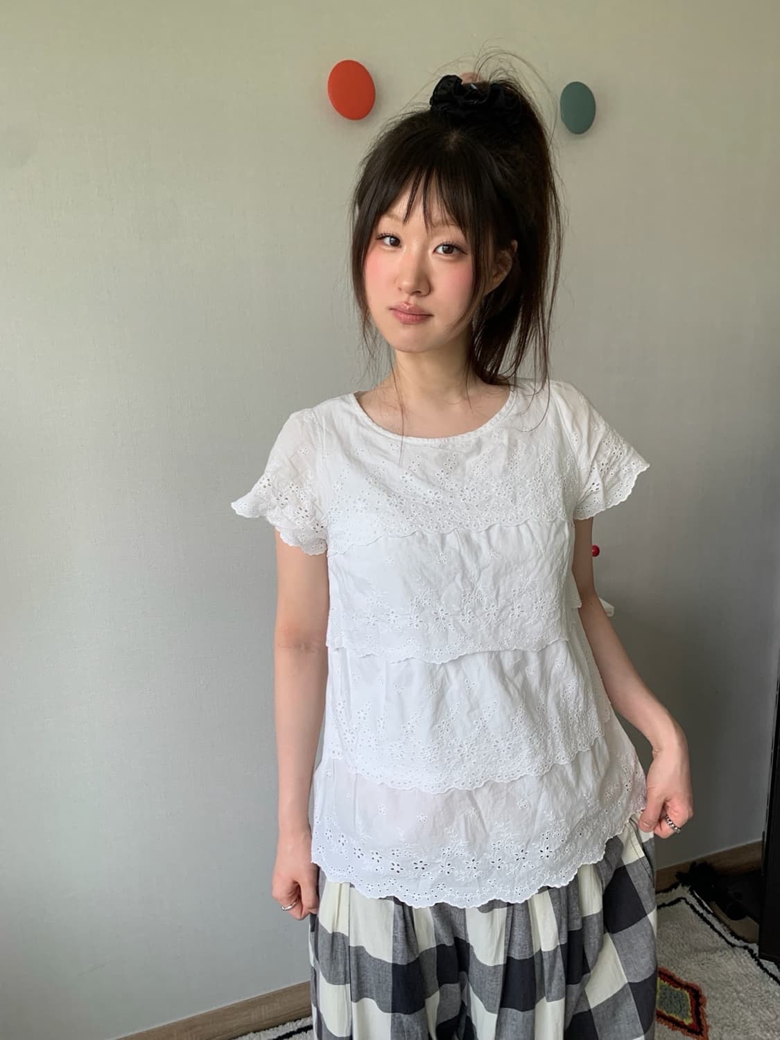 earth music&ecology, Scallop top 상품이미지4