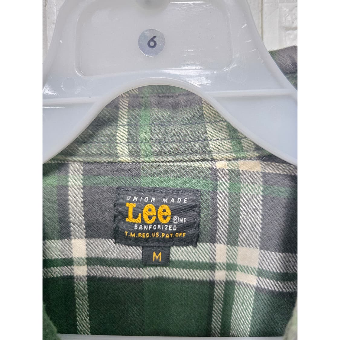 택포) Lee 그린 체크 웨스턴 셔츠 M 상품이미지2