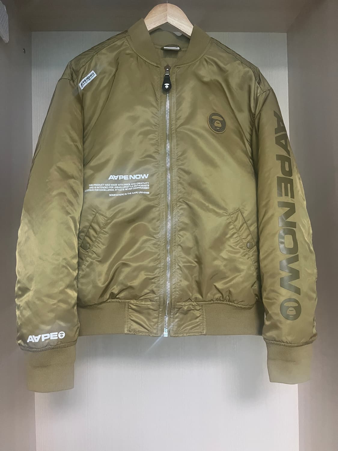 베이프 APE 집업 봄버 재킷 / 새상품급 / 1회착용 상품이미지1