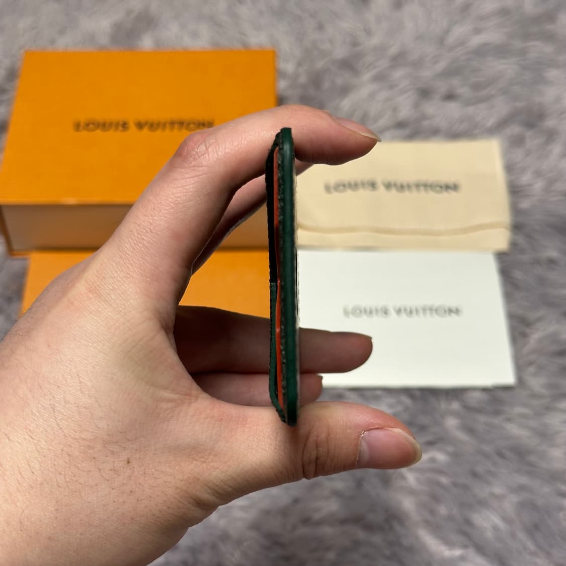 [풀구성] 루이비통 이클립스 헤리티지 맥세이프 마그네틱 카드지갑 그린 상품이미지3
