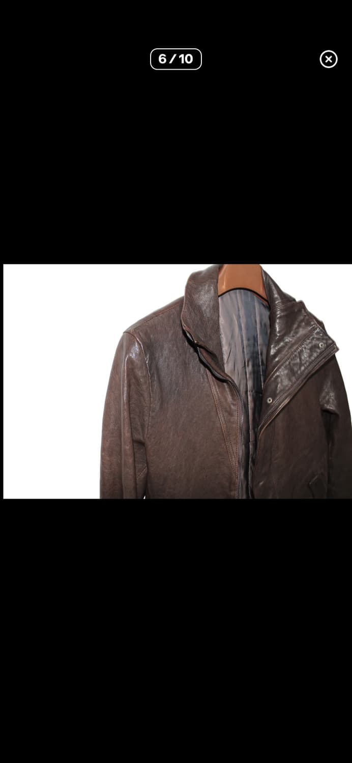 wooyoungmi 우영미 하이넥 고트스킹 레더자켓 상품이미지6