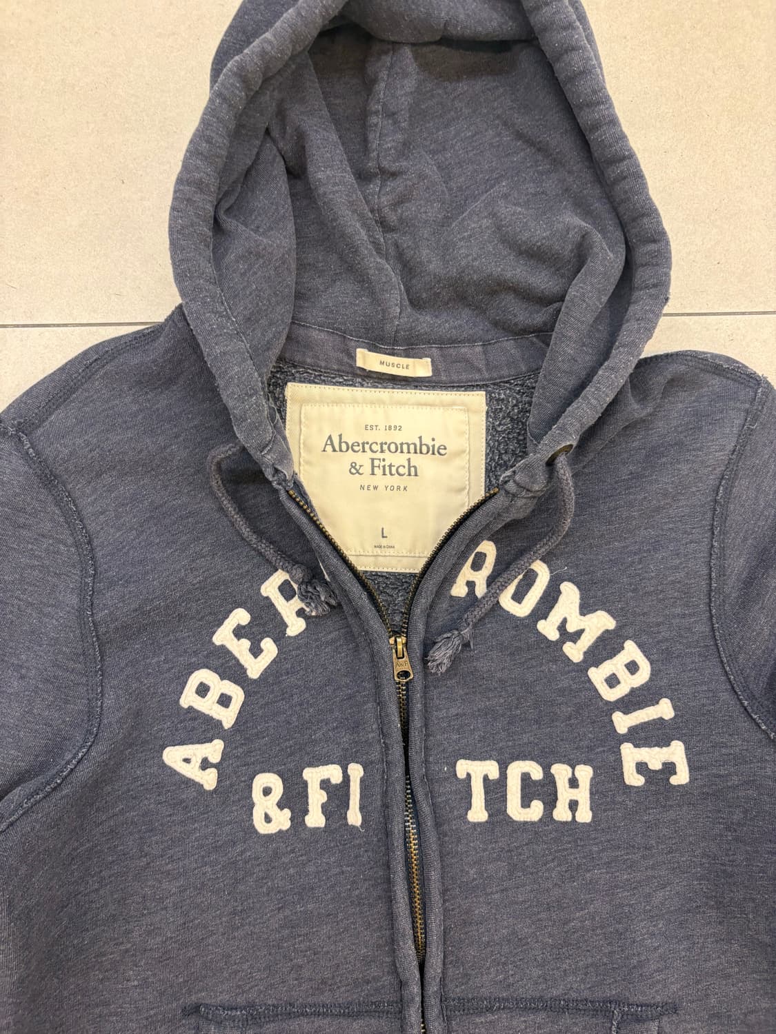 아베크롬비 네이비 워싱 후드집업 상품이미지5
