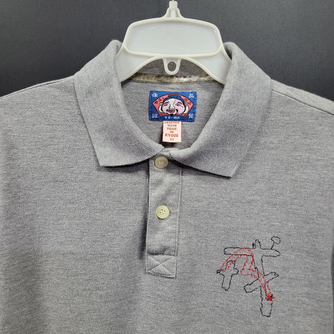 EVISU 에비수 빈티지 자수로고 아카이브 셔츠 상품이미지2