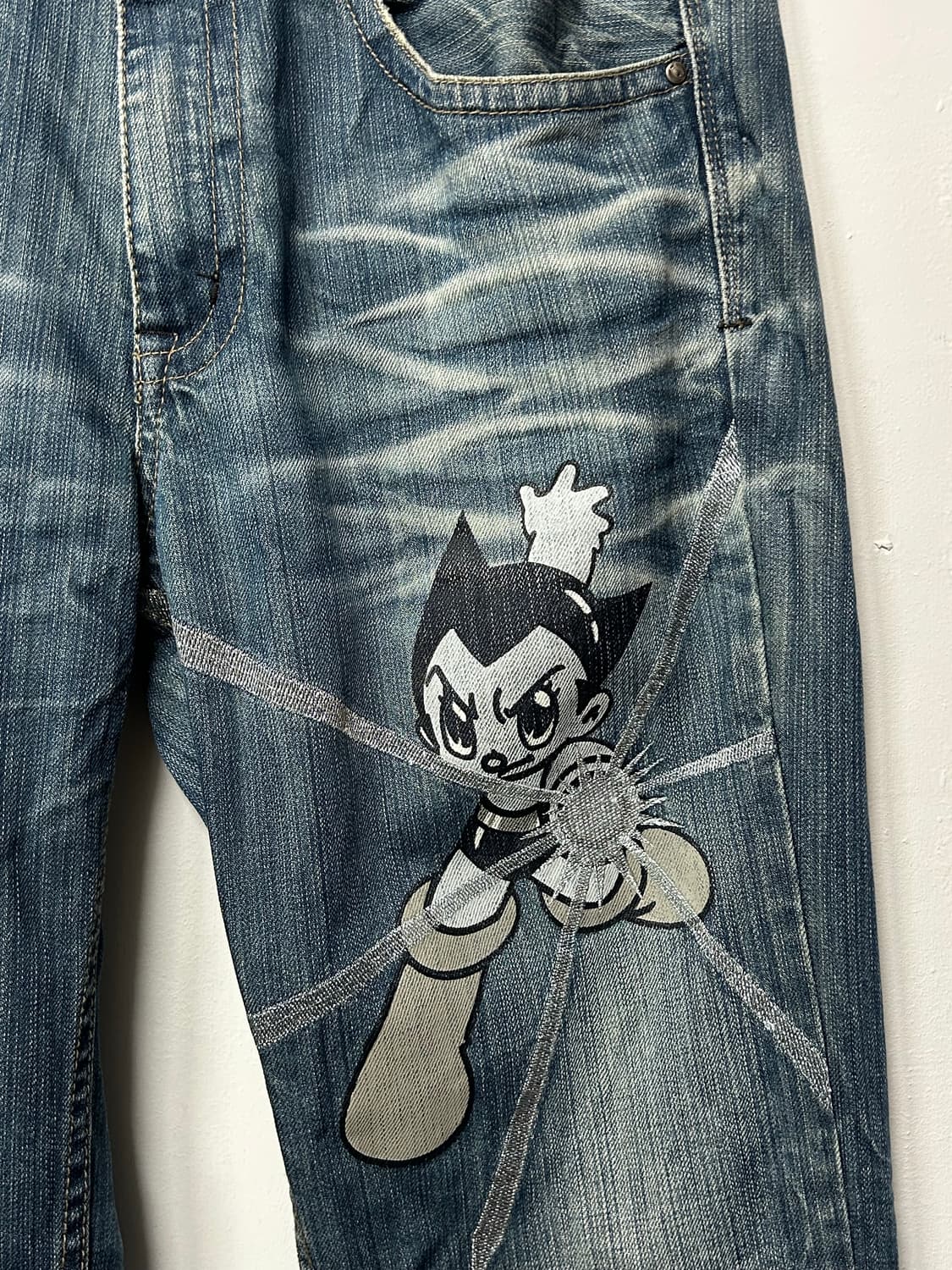 vintage 아톰 아스트로보이 올드스쿨 데님팬츠 m 상품이미지3