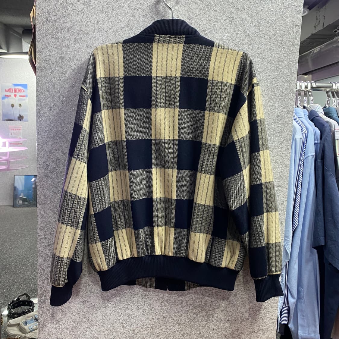 라코스테 울 체크 블루종 자켓 B3523 상품이미지4