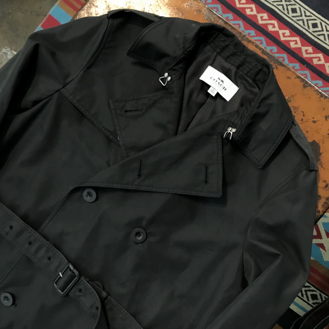 코치 뉴욕 블랙 트렌치코트 남성 105 여성 오버핏  상품이미지2