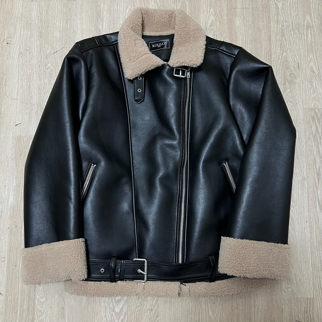 콜릿 그랑스 레더 양털 무스탕 자켓 L/100  상품이미지1