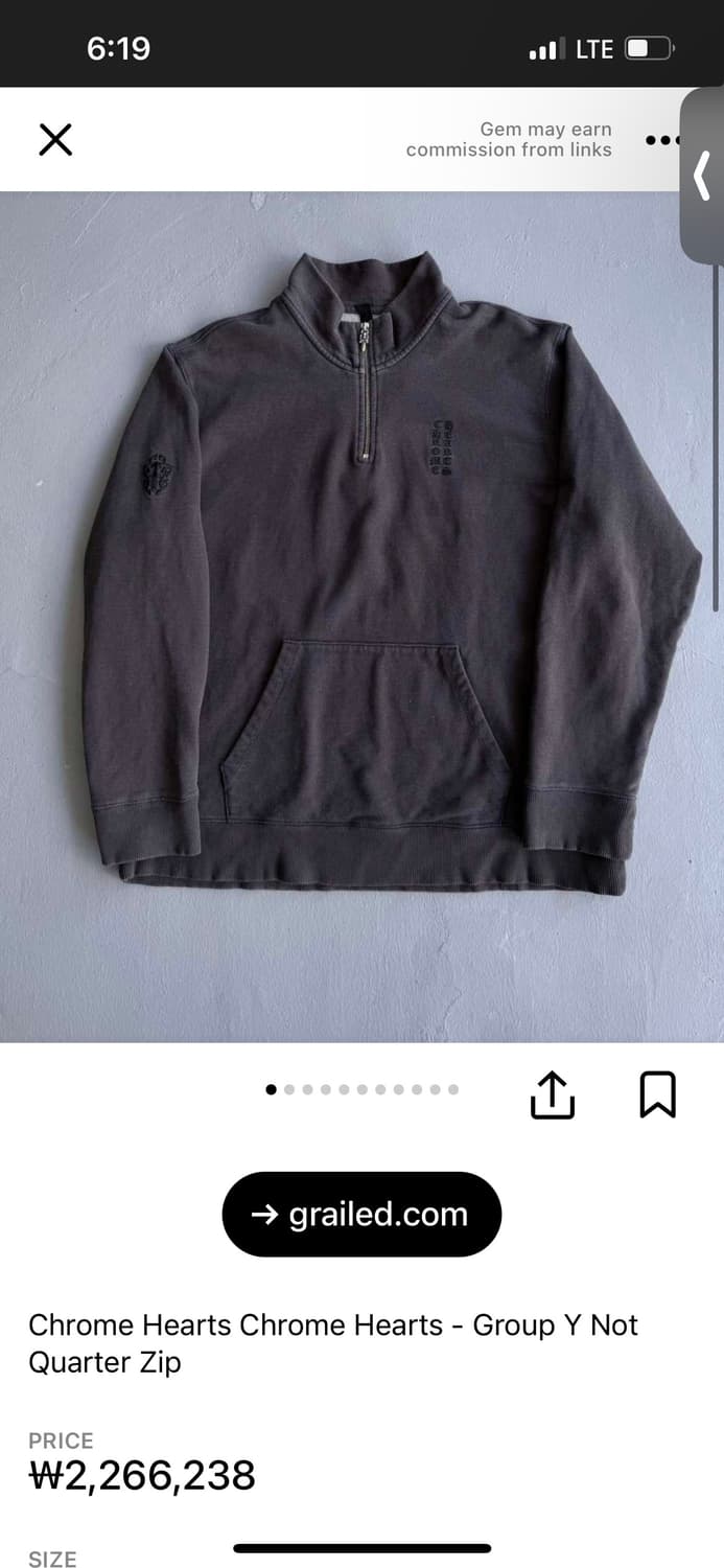 Chrome Hearts 크롬하츠 바인대거 하프집업. 상품이미지10