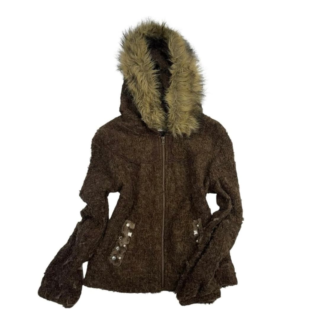 엑시즈팜 퍼 후드집업 상품이미지1