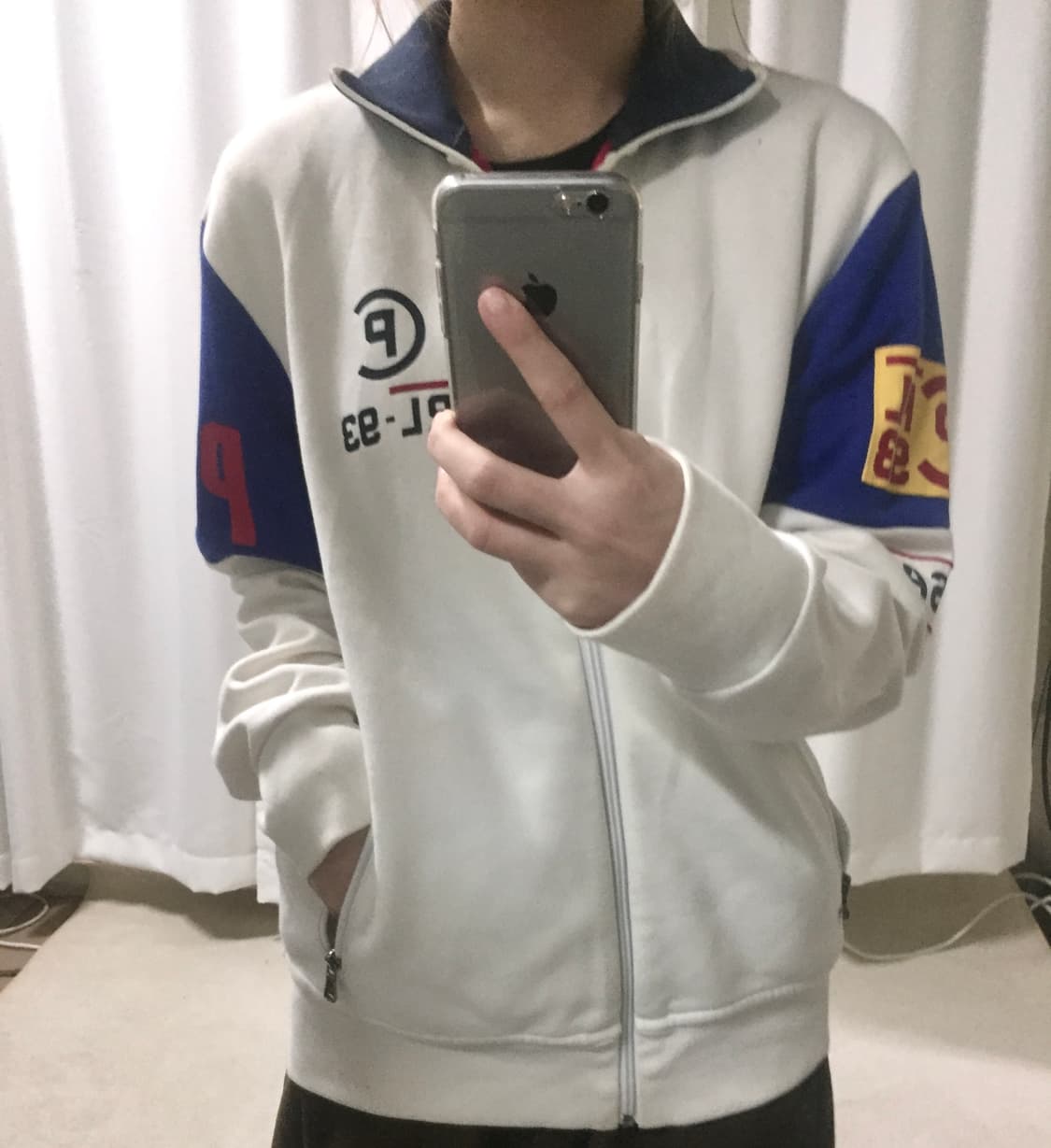 폴로 랄프로렌 흰파 패치 마킹 레이싱 st 배색 져지 집업 상품이미지1