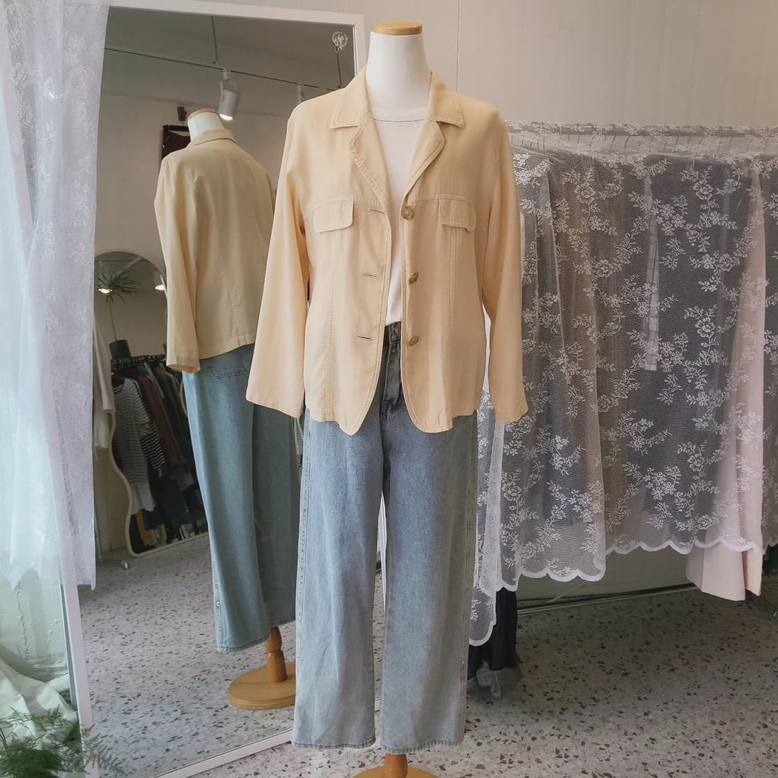 Vinvert 레이온 미니멀 자켓 상품이미지2