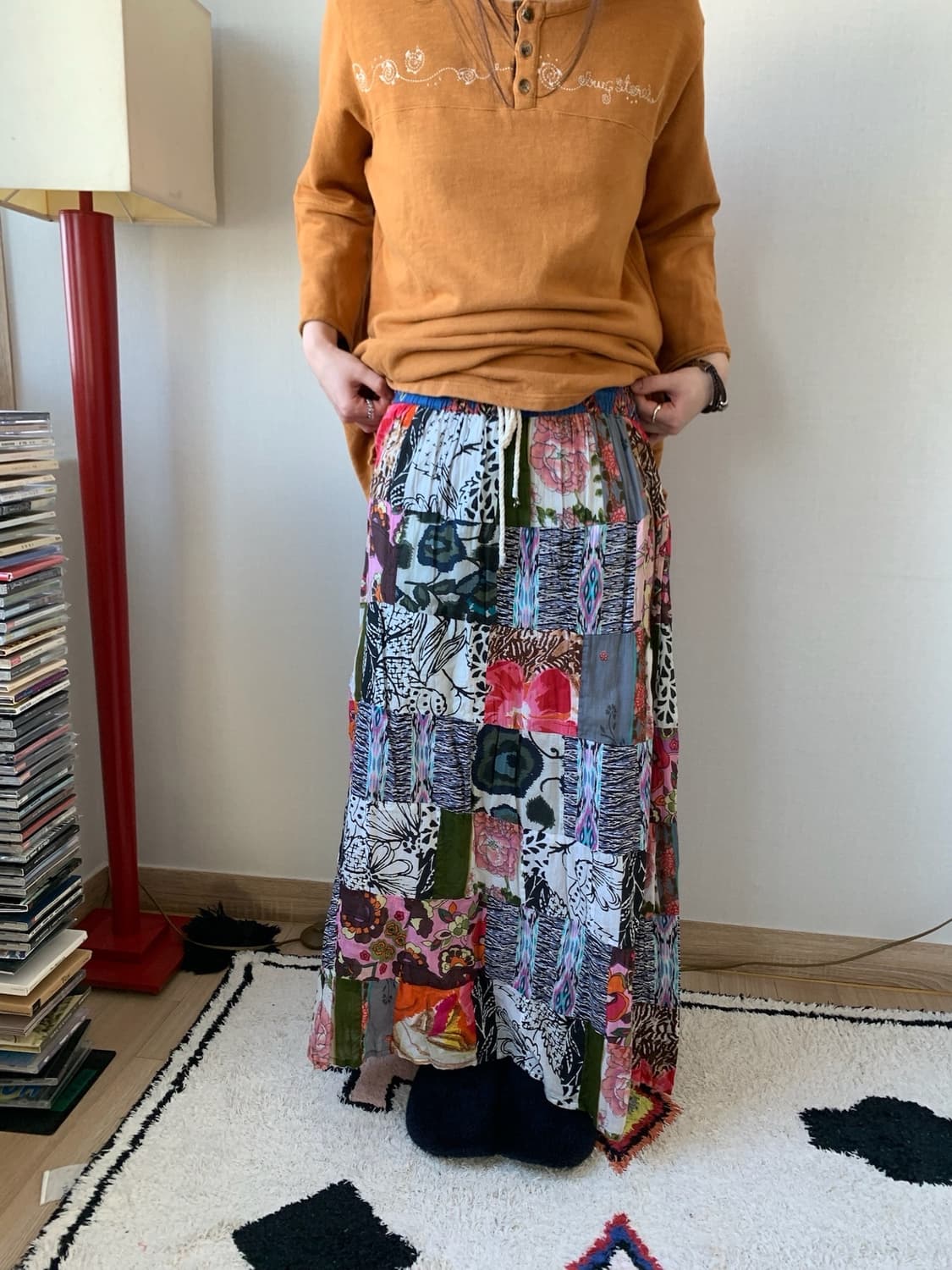 ethnic maxi patchwork skirt 상품이미지1