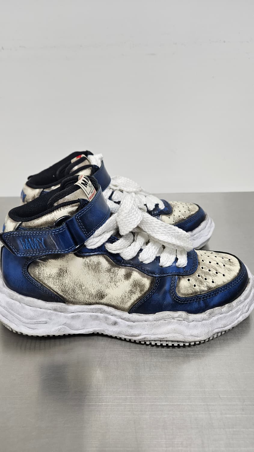 미하라야스히로 웨인 브러쉬드 페이턴트 하이탑 블루(40) 상품이미지2