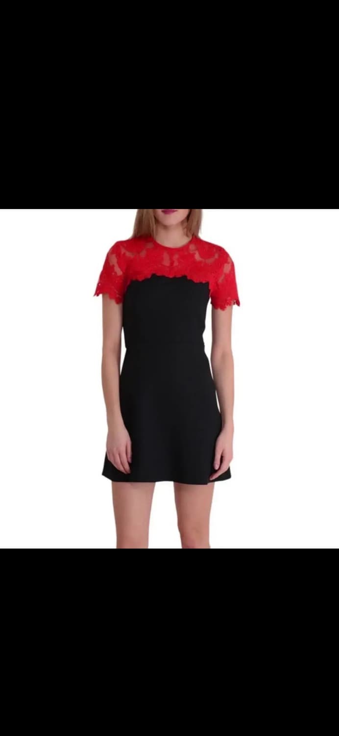 산드로 레드 레이스 원피스 상품이미지2