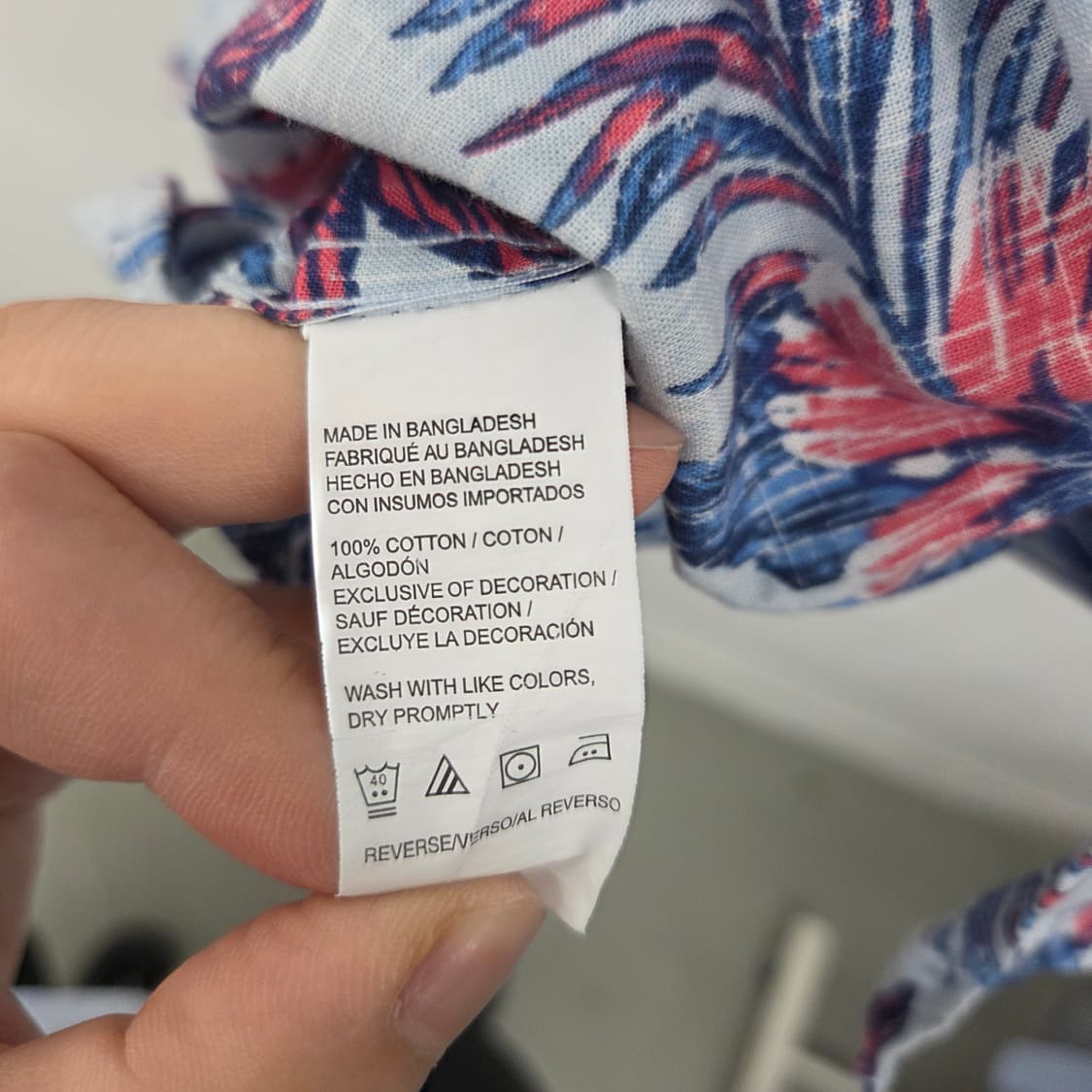 IZOD 하와이안 플라워 반팔 셔츠 남XL 상품이미지4