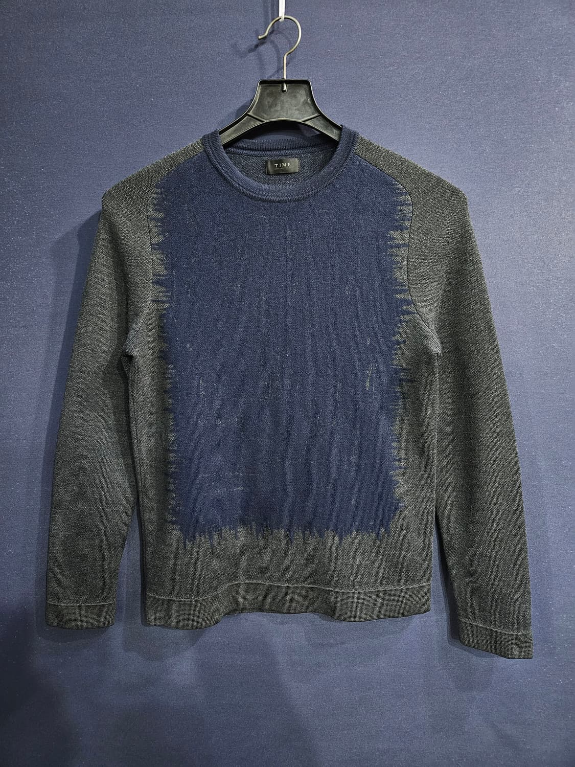 타임옴므 다크그레이컬러 남성 슬림핏 95 니트  상품이미지1