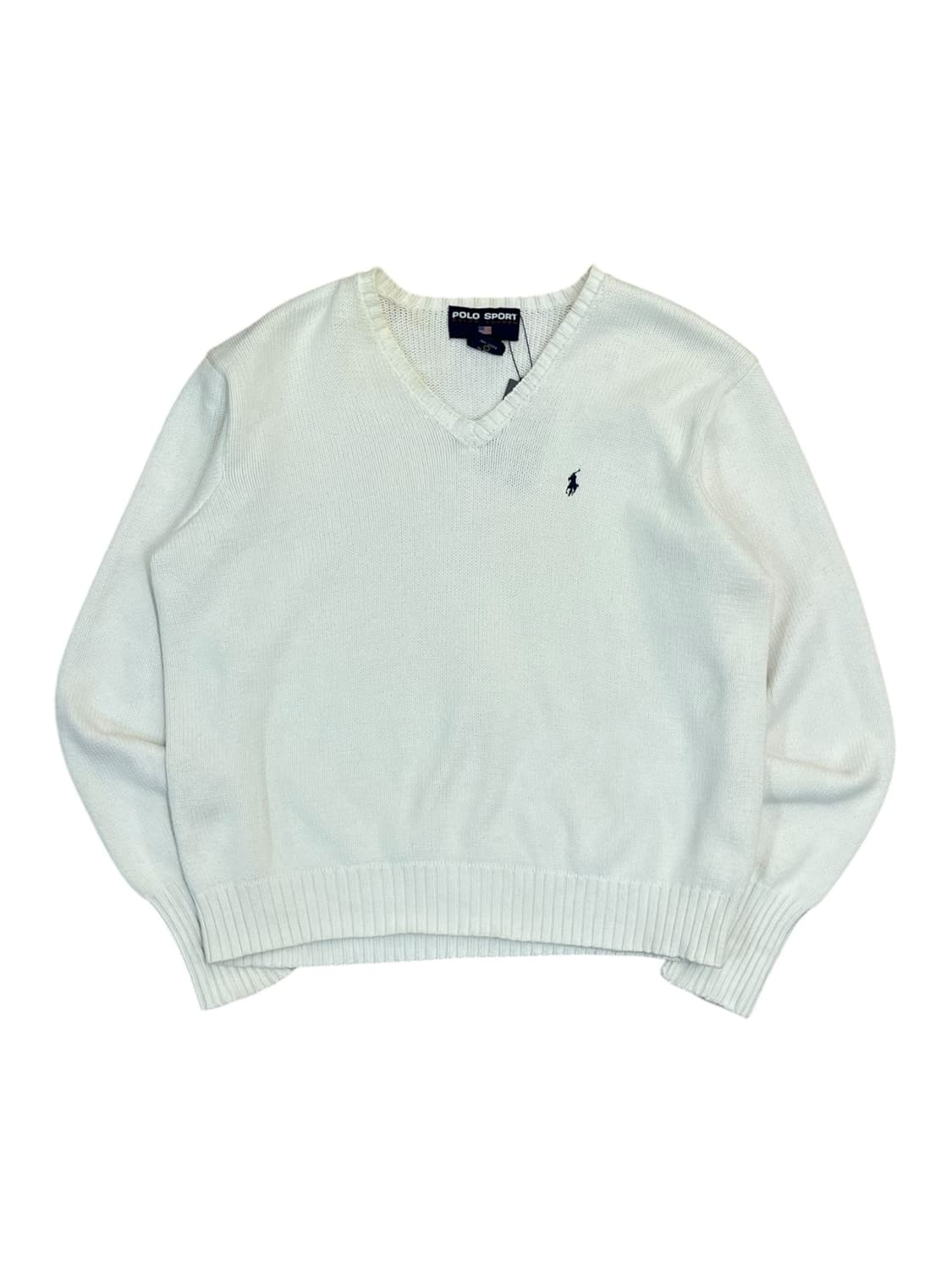 폴로 스포츠 브이넥 니트 화이트 XL #csz2995 상품이미지3