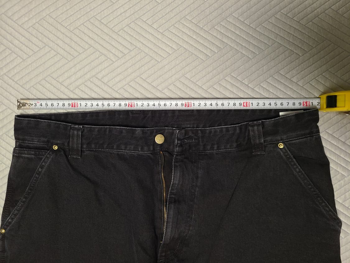 칼하트 WIP 내쉬 더블 니 팬츠 스미스 블랙 스톤 워시드 XL 사이즈 상품이미지3