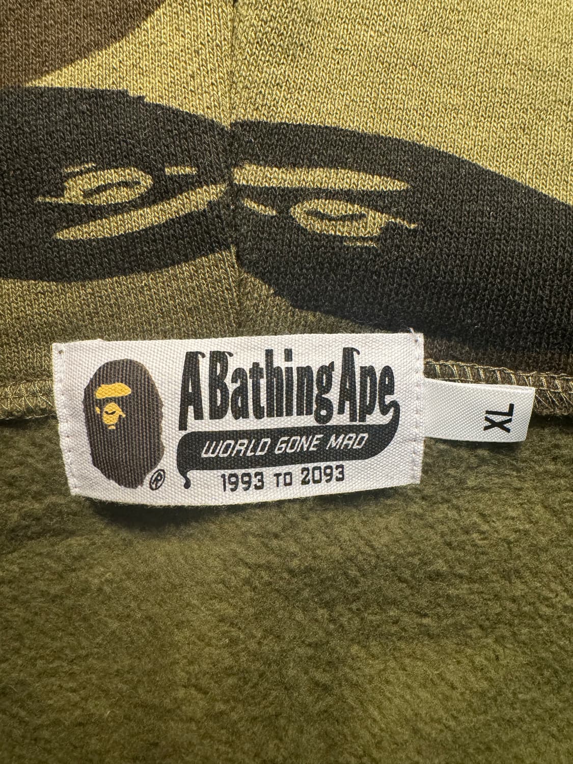 베이프 퍼스트 카모 샤크 풀 집 후드 아미 그린 라벨 제거 새상품 상품이미지7