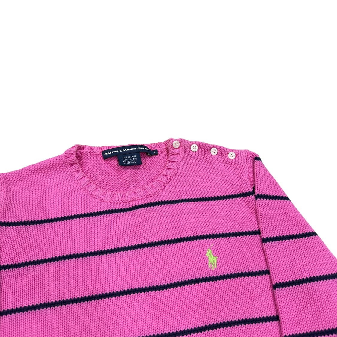 폴로 랄프로렌 스포츠 스트라이프 니트 핑크 M 상품이미지2