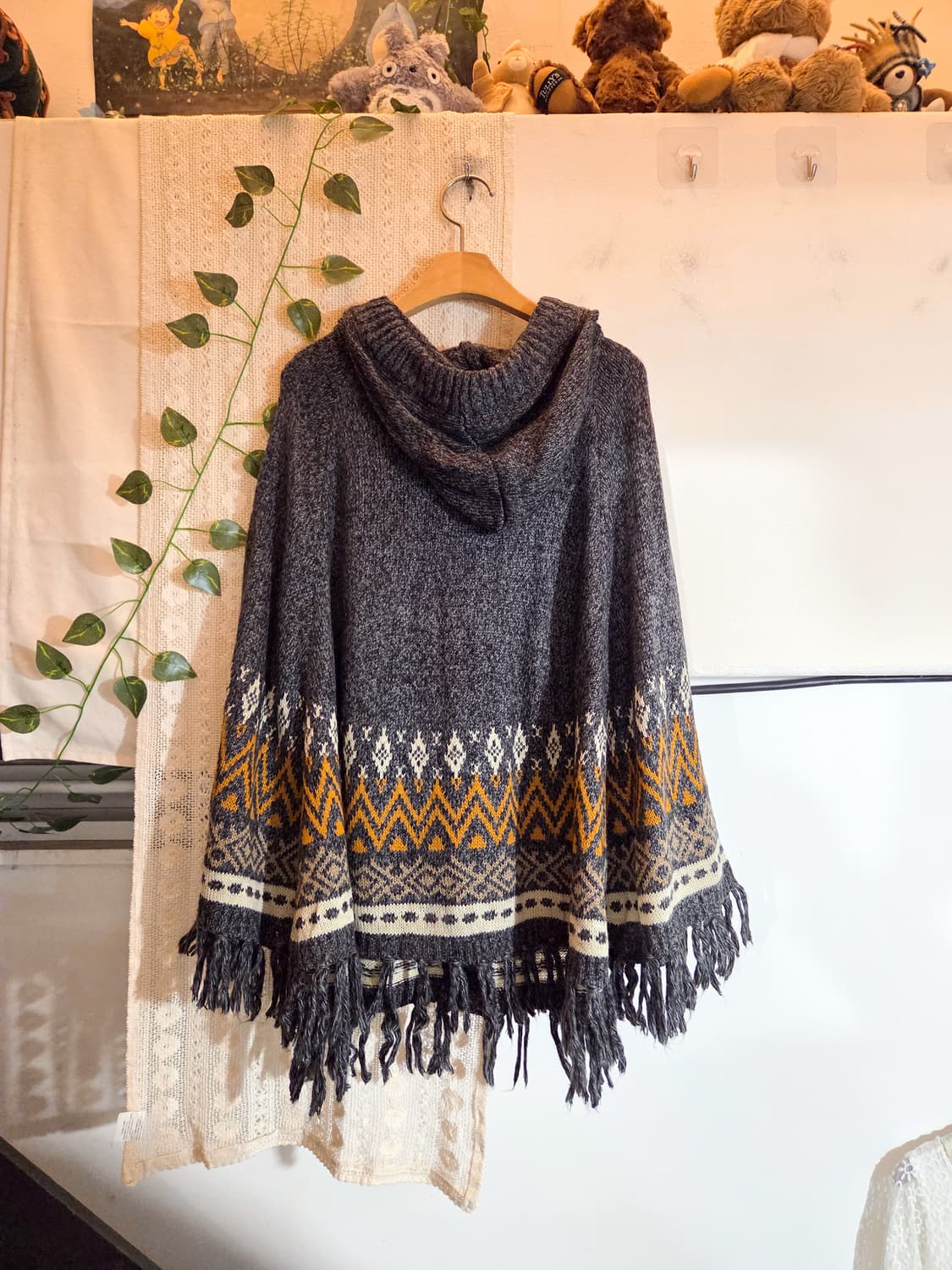 에스닉 후드 케이프 가디건 상품이미지4