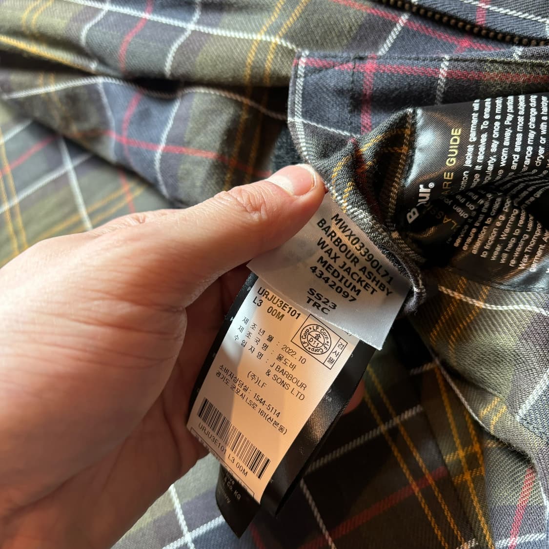 바버 애쉬비 왁스 자켓 상품이미지4