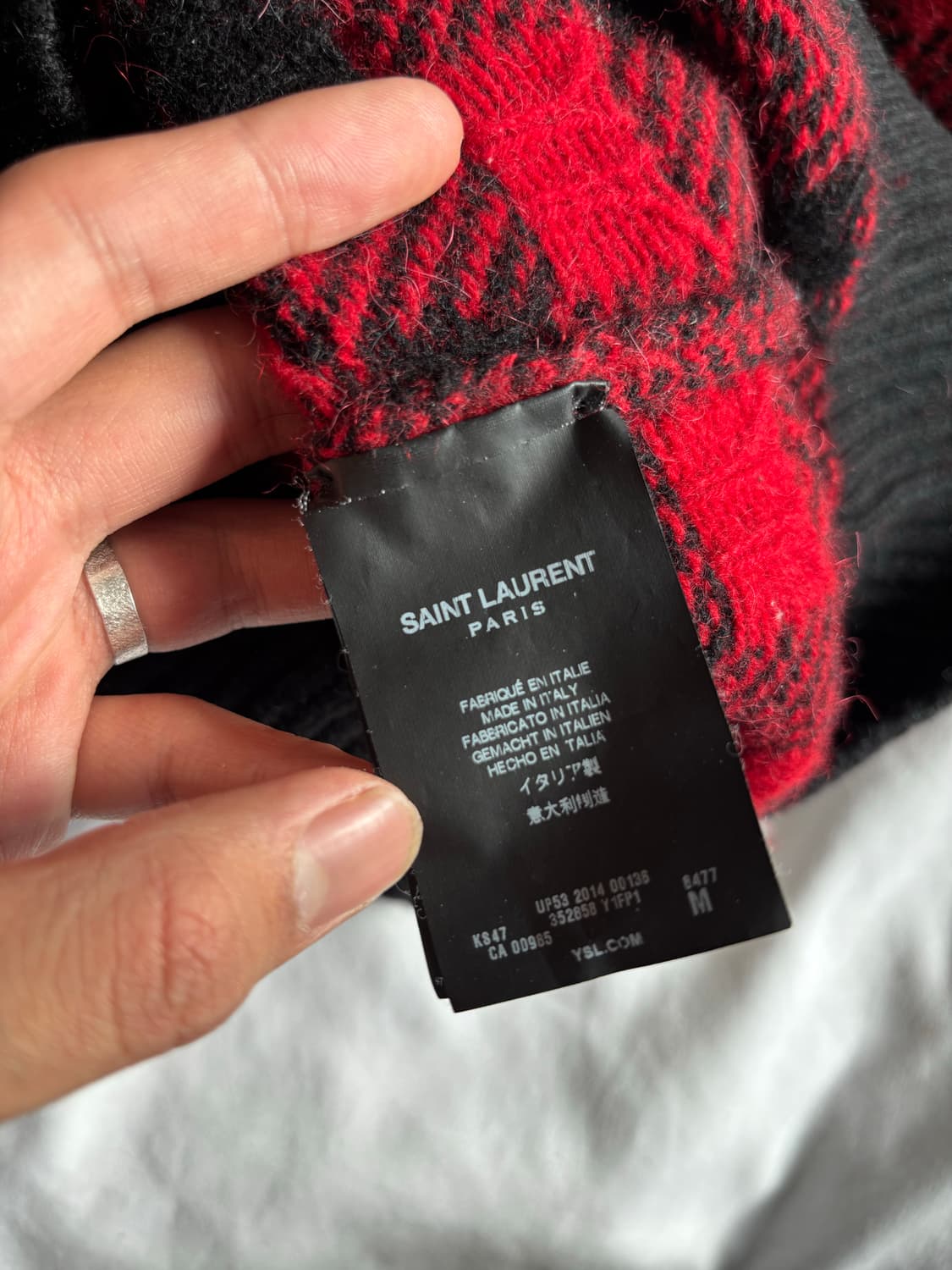 14FW Hedi Slimane Buffalo Check Sweater 상품이미지5