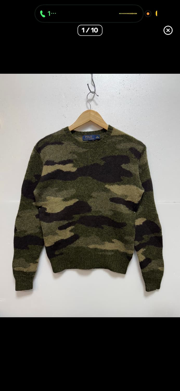 폴로 랄프로렌 엘보패치 카모플라쥬 울 니트 XS 상품이미지1