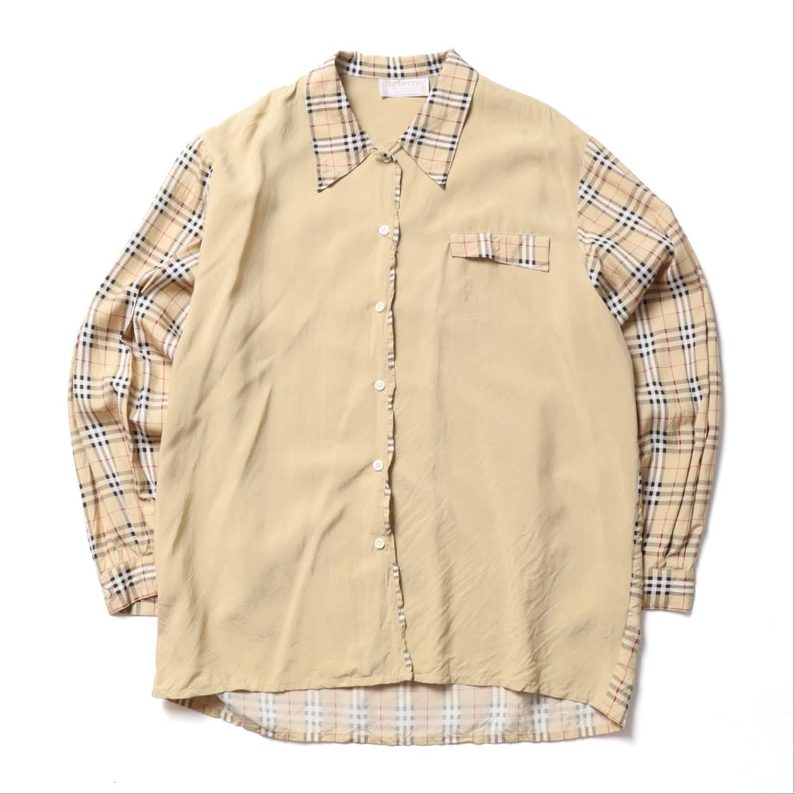 버버리 Burberrys Nova Check Silk Shirt 
 상품이미지1