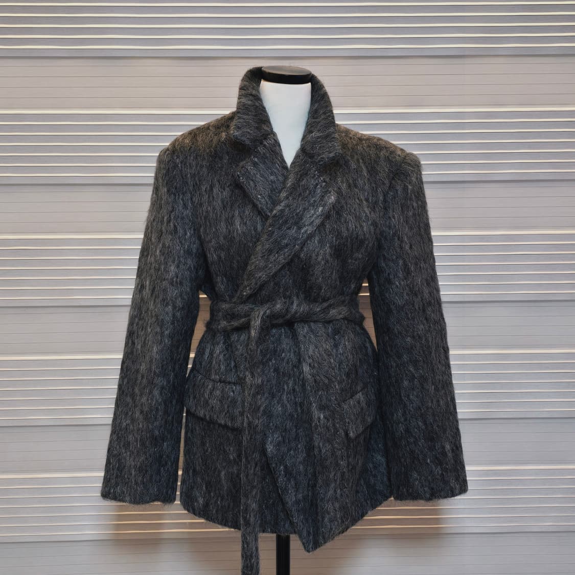 《새상품》모헤어 자켓 코트 & 허리끈 (또는 머플러로 사용) 상품이미지7