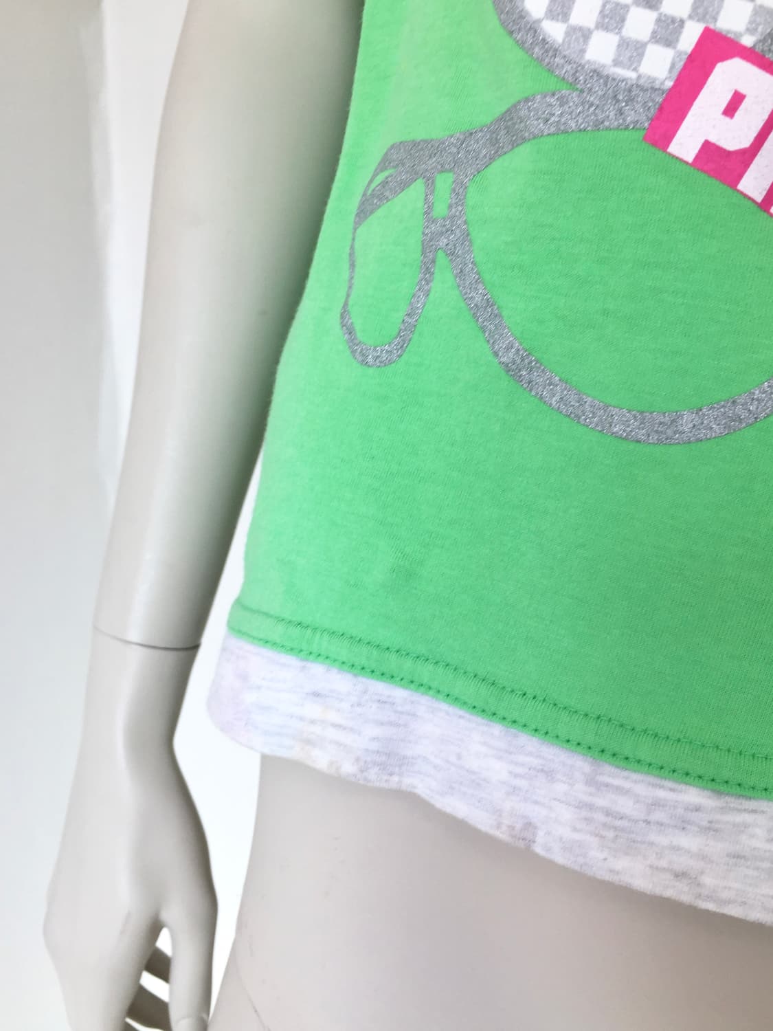 Iconic Print Green Sleeveless Top 상품이미지5