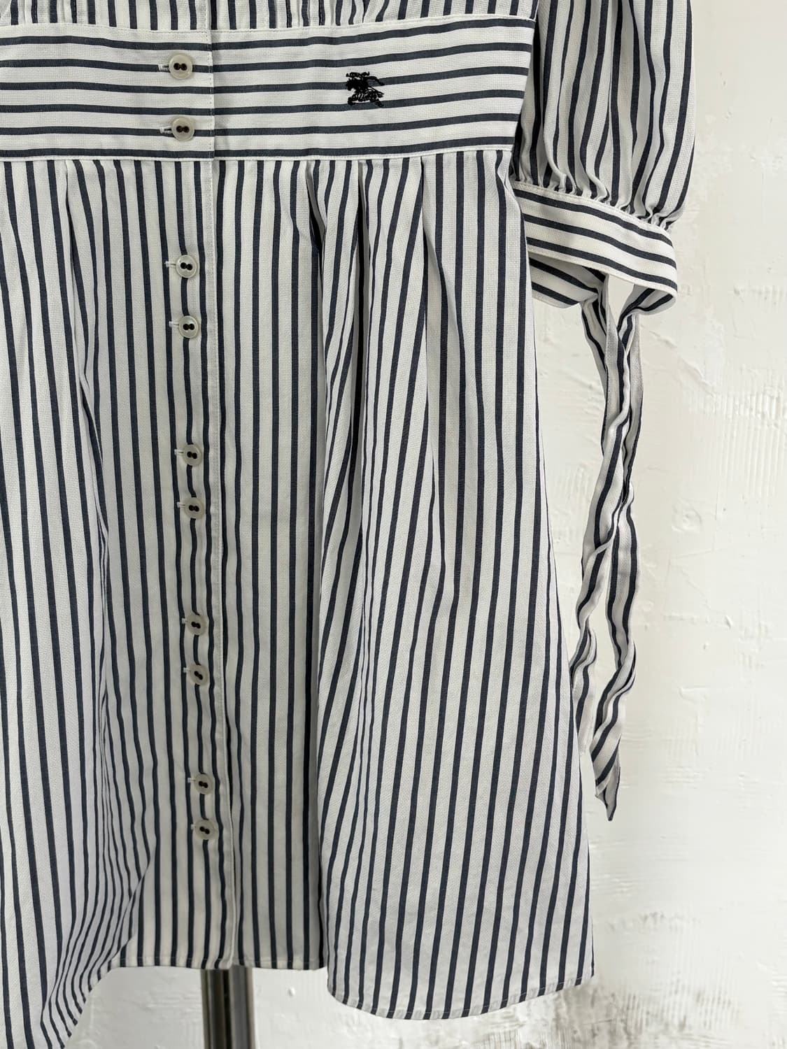 Burberry 버버리 블루라벨 네이비 스트라이프 미니 셔츠 원피스 상품이미지7