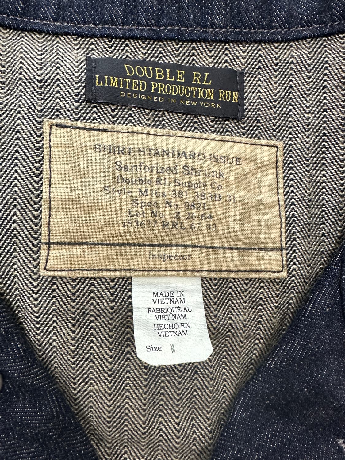 rrl 리미티드 에디션 인디고 헤링본 셔츠 M 판매/교환 상품이미지2