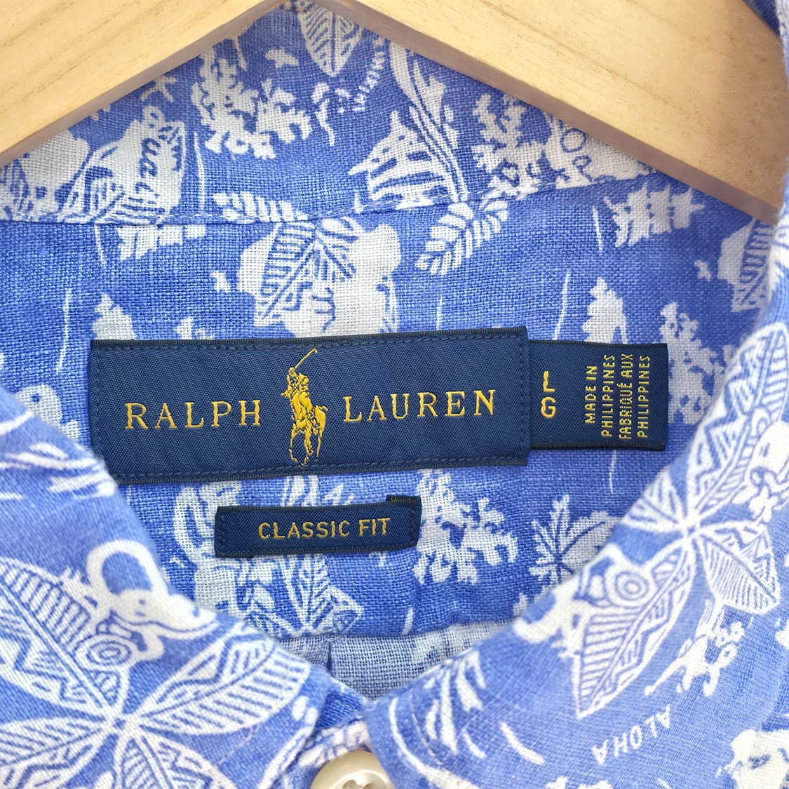[L] 폴로 랄프로렌 허와이안 린넨 셔츠 상품이미지4