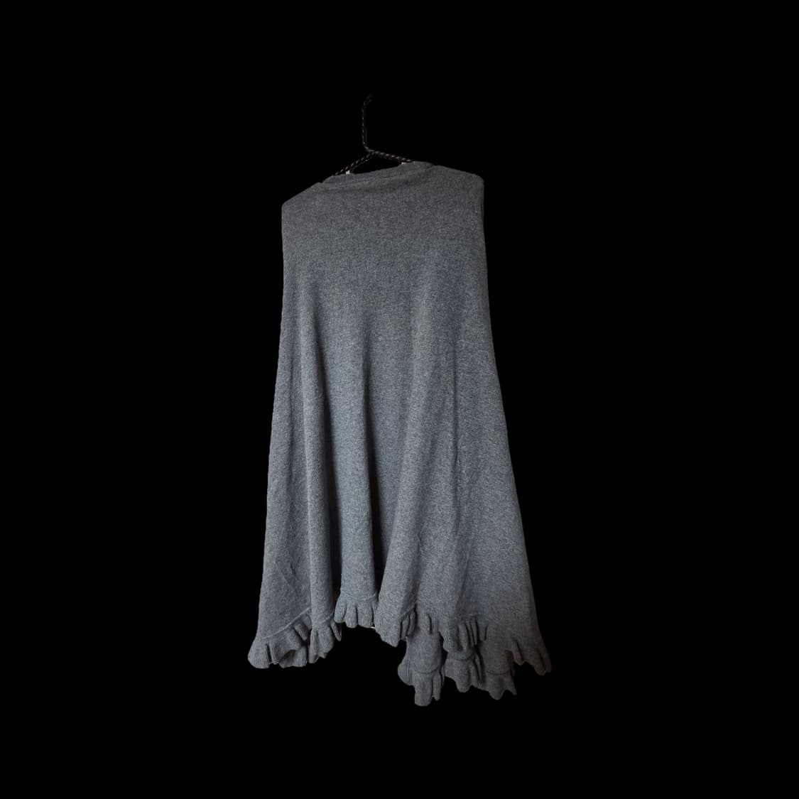 Sisley 모 100% 그레이 숄 상품이미지2