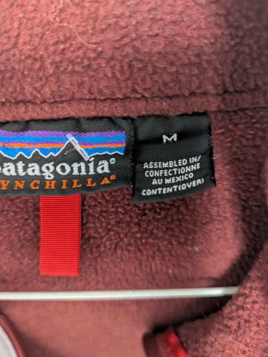 00FW 멕시코 파타고니아 신칠라 마수피얼 플리스 풀오버 버건디 상품이미지3