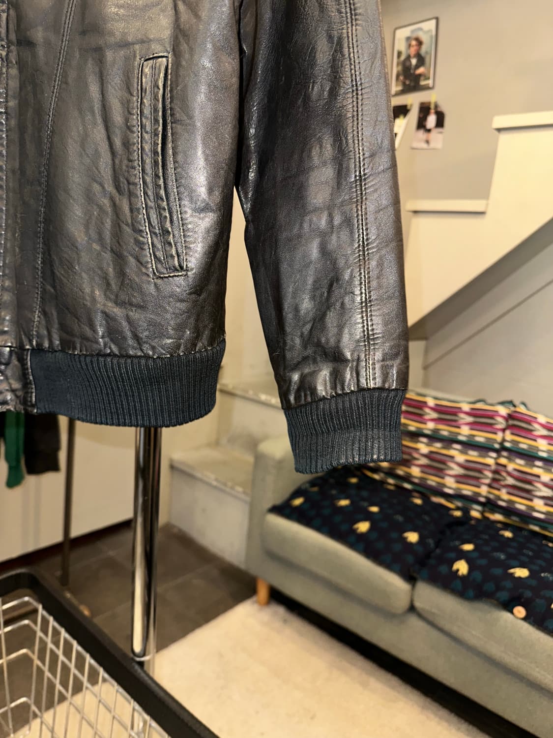 90’s Japanese shell-leather jacket 상품이미지7