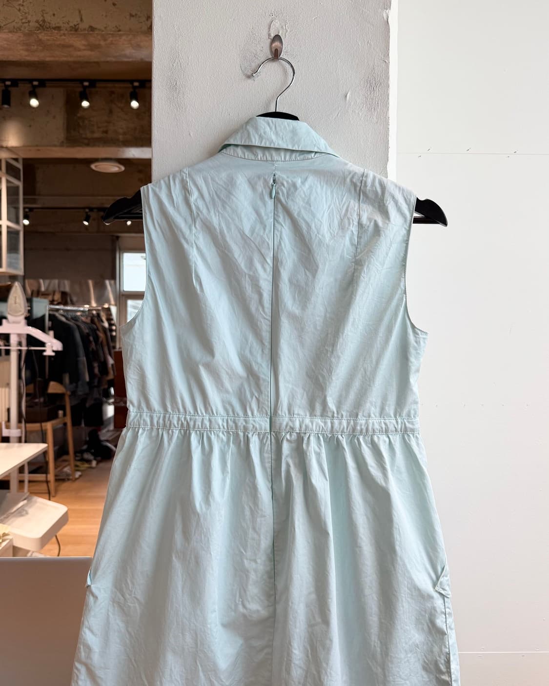 까르벵 민트 카라넥 슬리브리스 원피스 상품이미지5