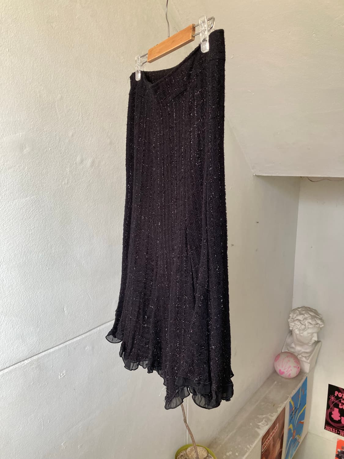 블랙 플레어 미디 스커트 상품이미지10