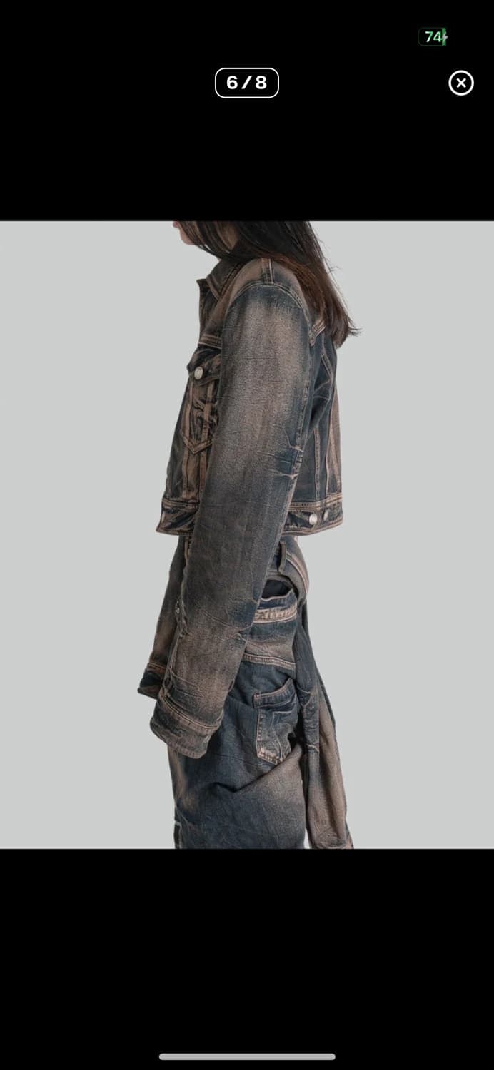 준지 [Runway] Denim Cropped Trucker 자켓 상품이미지6