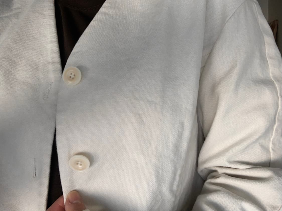 Rrace 볼륨 코튼 셔츠/자켓 아이보리 상품이미지6