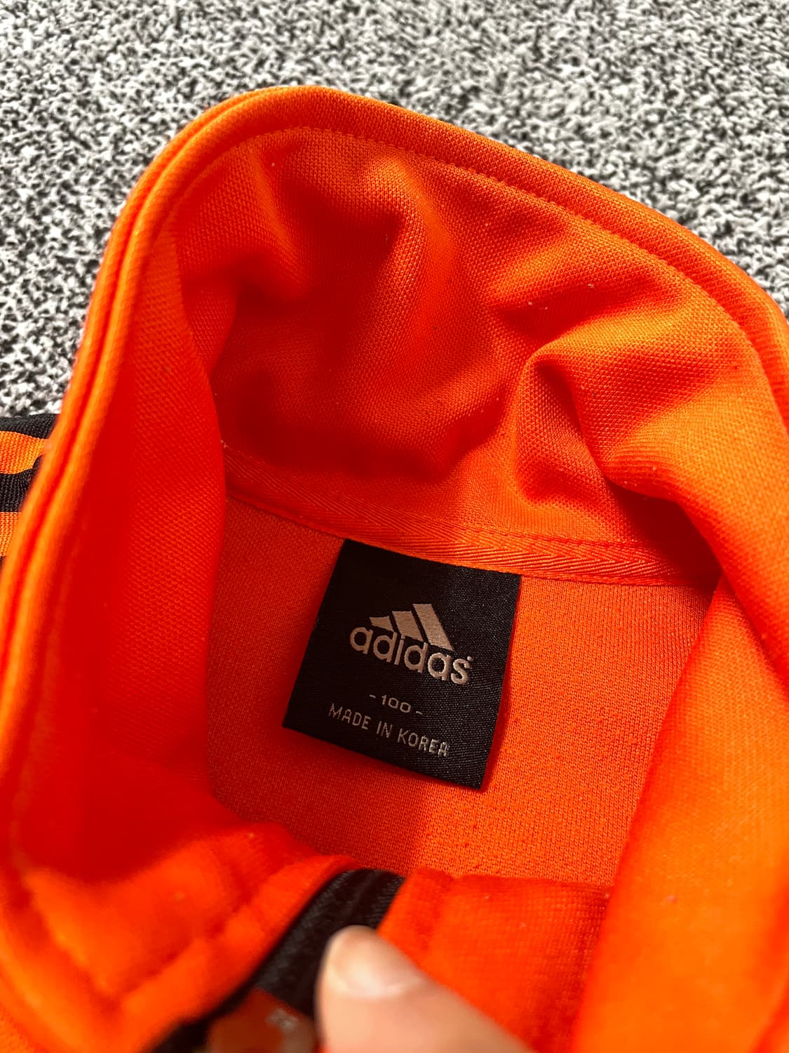 빈티지9. 아디다스 00's 오렌지 블랙 배색 져지 트랙탑 트레이닝 집업 상품이미지6