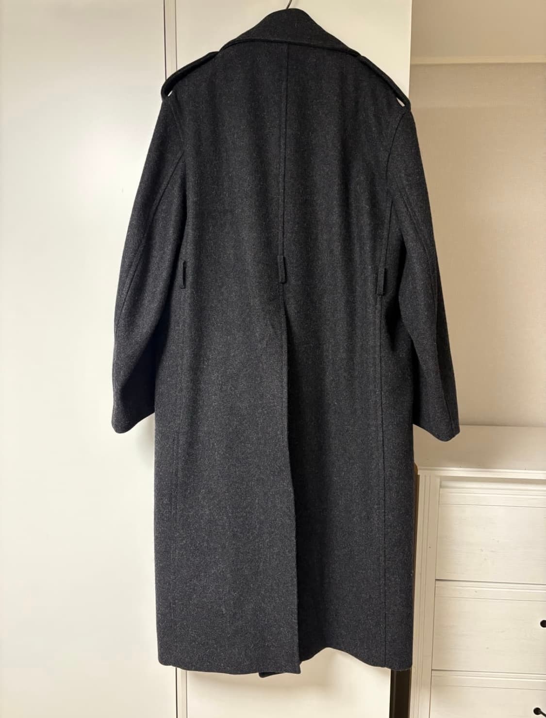 마르니 오버사이즈 차콜 그레이 더블 코트(48사이즈) 상품이미지2