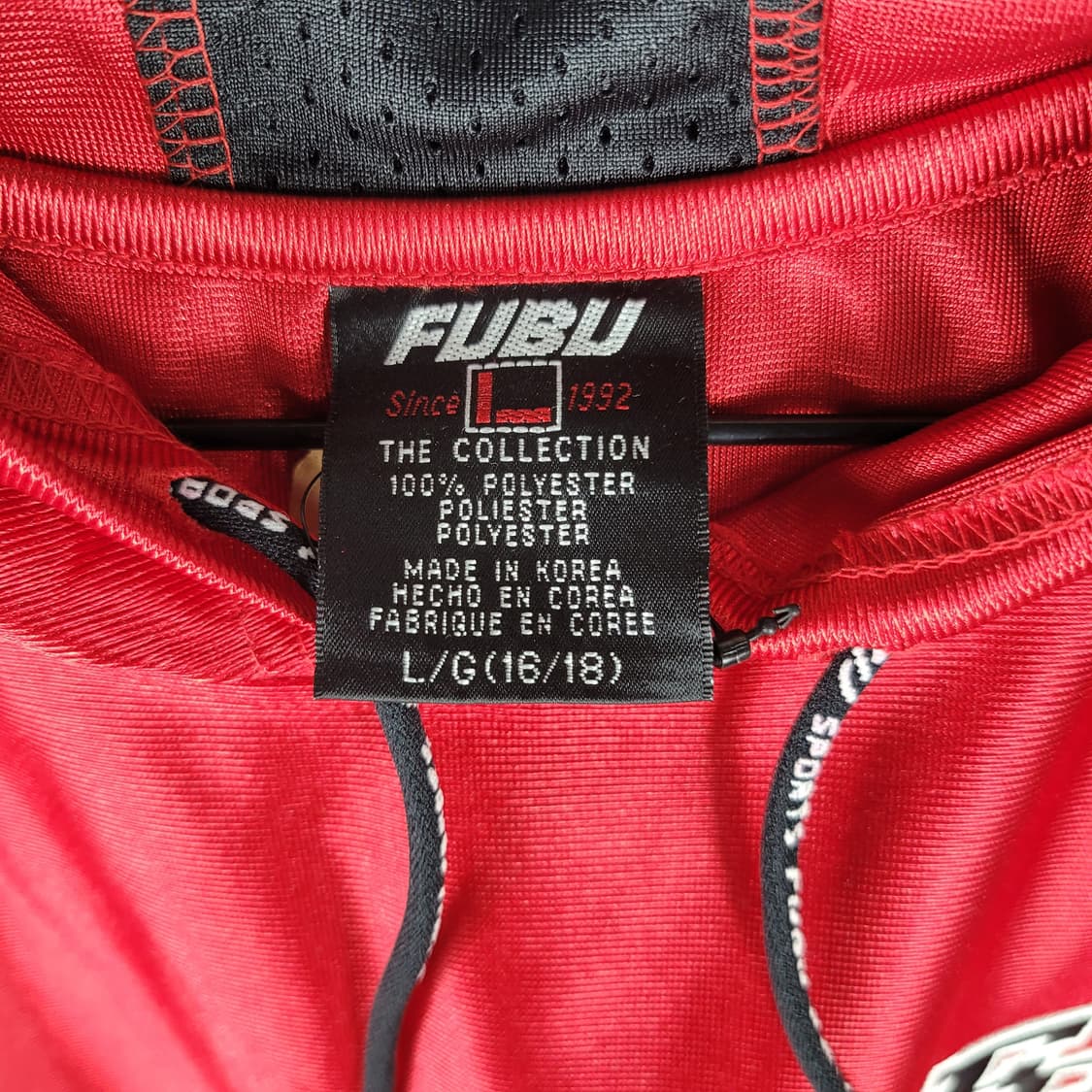 FUBU 후드 반팔 티셔츠 레드 상품이미지3