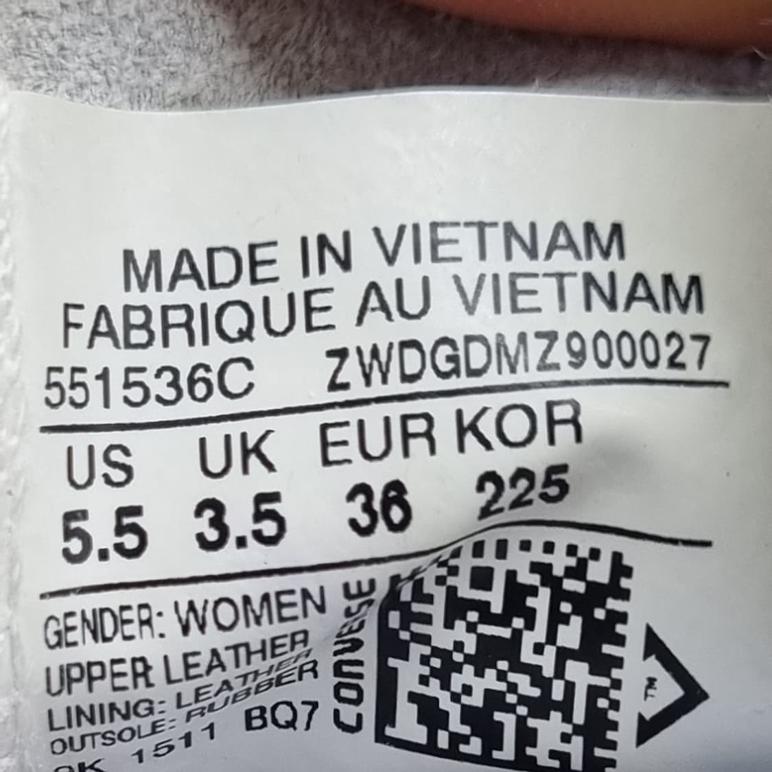 컨버스 척테일러 하이라인 화이트 스니커즈225 상품이미지6