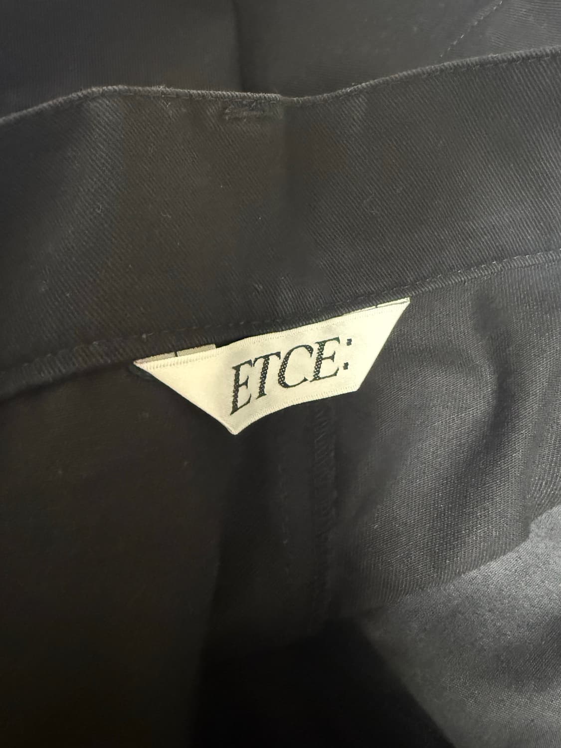 ETCE 더블 니 코튼 팬츠 블랙 L 상품이미지5
