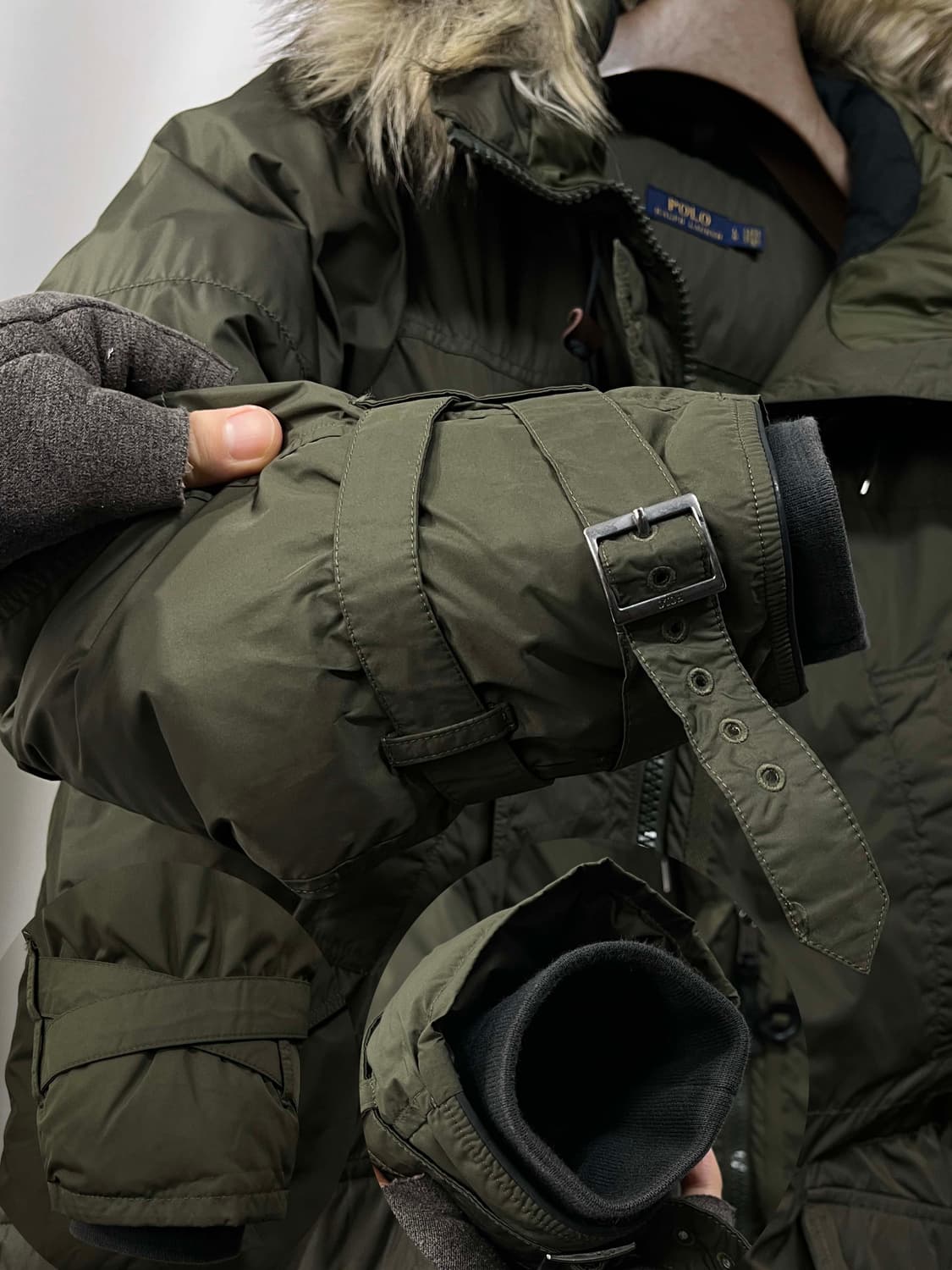 폴로 랄프로렌 올리브 유틸리티 쿠키패치 다운파카 자켓 상품이미지8
