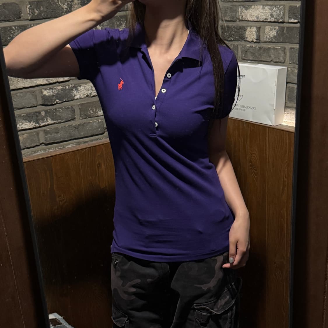 S) 폴로 랄프로렌 슬림핏 딱붙 반팔 카라티 PK E3 상품이미지8