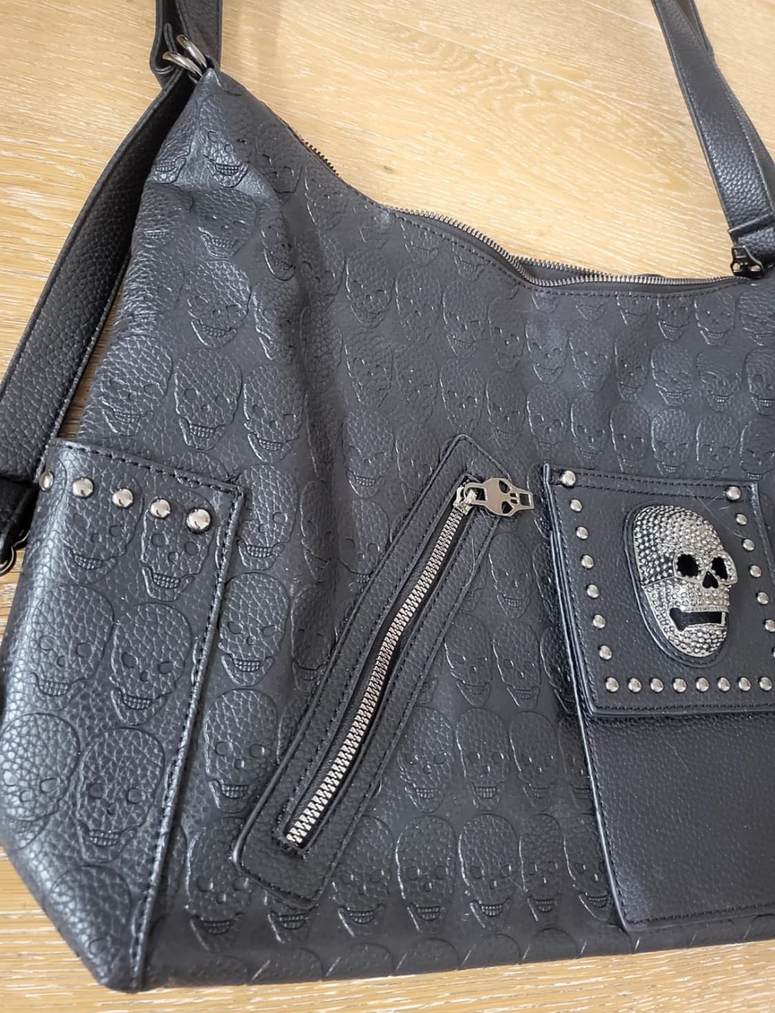 블랙 스컬 숄더백 상품이미지4